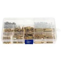 Kit de vis à Double passage pour colonne en cuivre, 300 pièces M3 * 5 mm m3 * 20 + 6MM, boîte combinée de colonnes hexagonales en cuivre à tête unique 