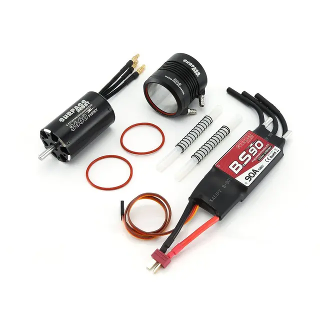 SURPASS HOBBY Waterproof 3660 3500KV Motor With Water Cooling Jacket 90A Brushless ESC Programming Card For RC