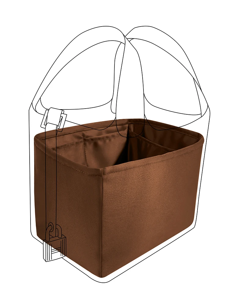 DGAZ Purse Organizer Silky Smooth For Hermes In The Loop 18/23 Bags,Silk  Luxury Handbag Tote in Bag Shapers(18,Gold)