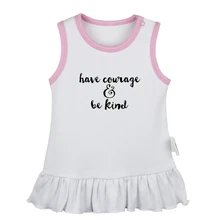 Grace to you Have смелость and Be kind Fun Day Sunday/платья для новорожденных девочек платье без рукавов для малышей хлопковая одежда для новорожденных