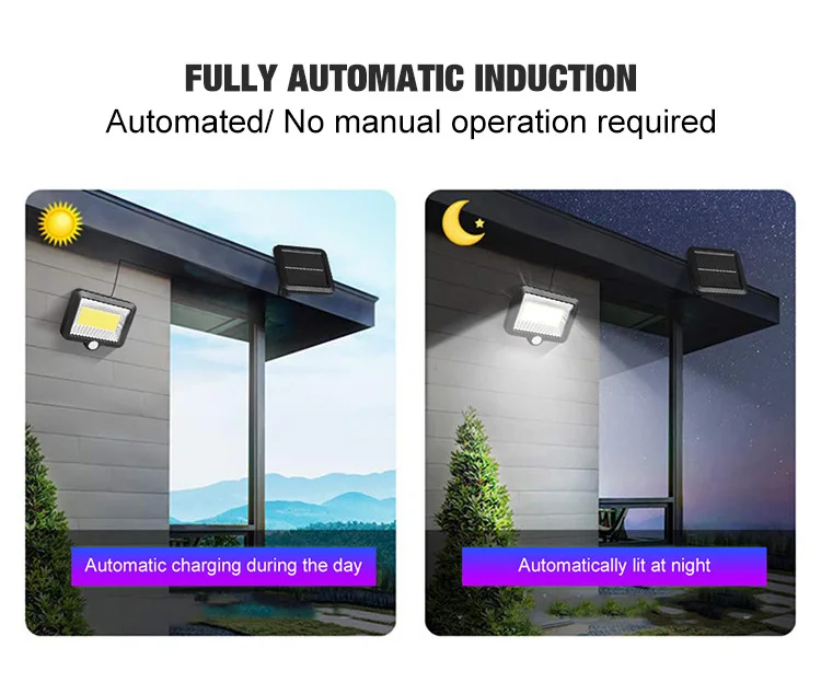 30 LED garden Solar Light Motion wall+lamps Security garage yard indoor home street deck fence solar lamps split panel 5M cable