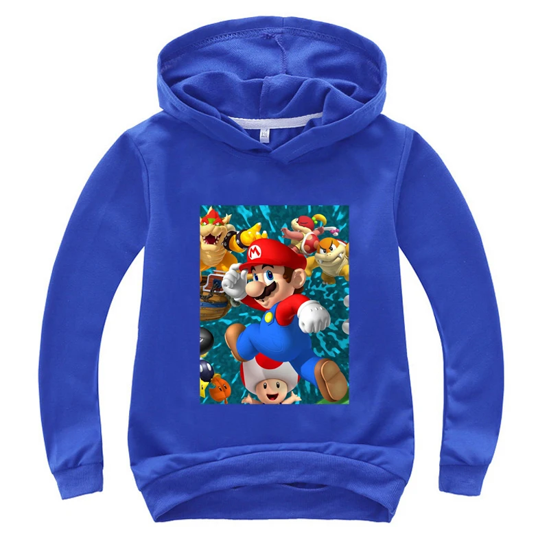 Новые модные толстовки с принтом «Super Mario Smash Bros» для мальчиков и девочек, пуловер для мальчиков и девочек, толстовки, спортивная одежда, топы для детей