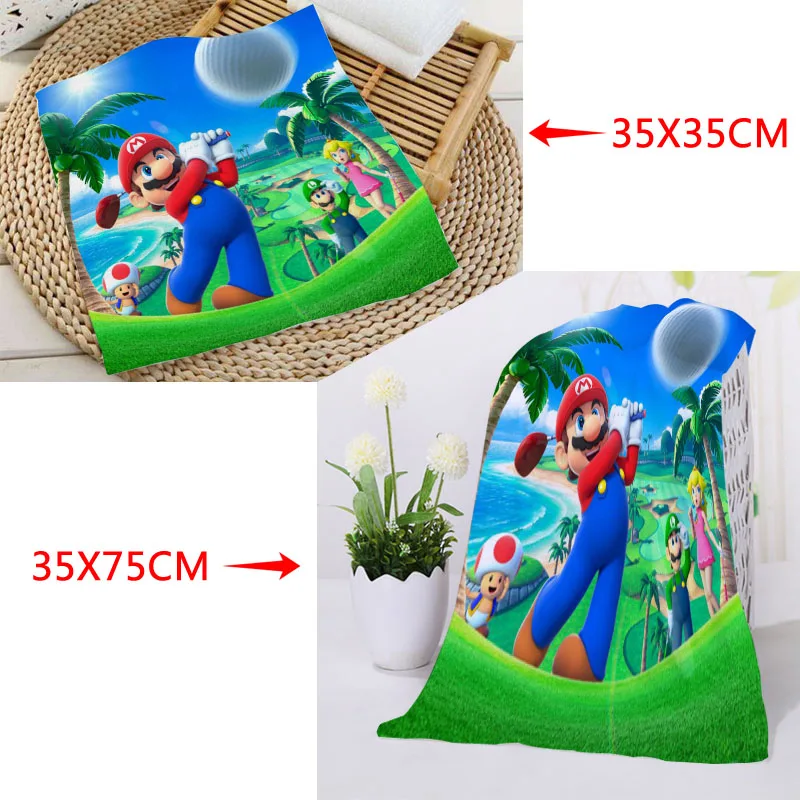 35x35 см, 35x75 см, полотенца на заказ с принтом Super Mario Bros, квадратные полотенца из микрофибры, впитывающие сушки, банные полотенца, мочалка - Цвет: 11