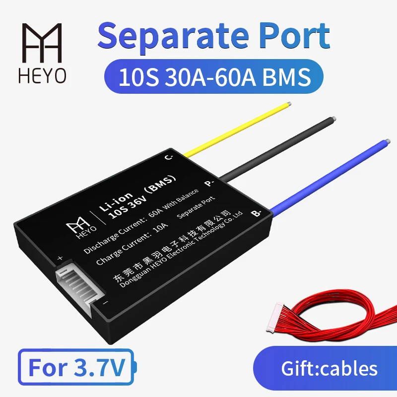 Литий ионный аккумулятор HEYO 10S 36 В 15 А BMS PCBA 35 Ач 60 ач NMC PCM печатная плата 18650