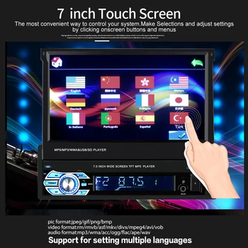

9601G Car Multimedia Player MP5 player 7.0 inch Touch Screen GPS Navigation Steering-wheel Control Reversing FM Radio
