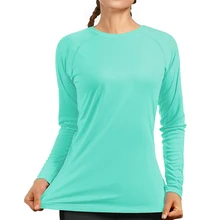 

Women Long Sleeve Active Wear Round Neck T-shirt Workout Shirts Running Femme Gym Tops Solid Color Breathable Sportswear