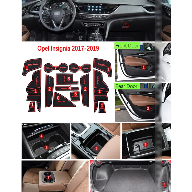 Противоскользящая резиновая подушка для двери Opel Insignia B~ MK2 OPC GSI Vauxhall Holden Commodore аксессуары для салона автомобиля