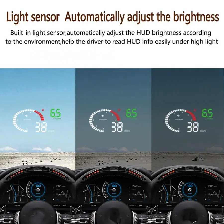 X6 HUD ODB2 система автомобиля Универсальный 3,5 дюймов дисплей Спидометр автомобильные аксессуары
