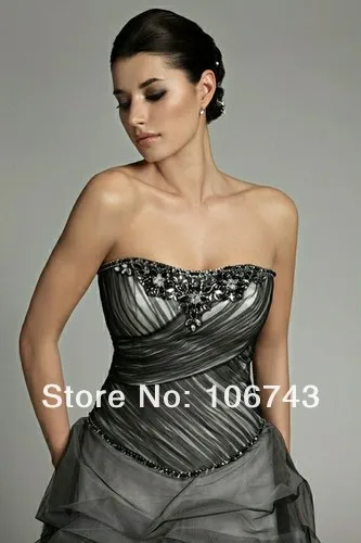 robe de mariage, платье с кристаллами и бусинами, милое ТРАПЕЦИЕВИДНОЕ черное Плиссированное Платье vestido de noiva, платья для матери невесты