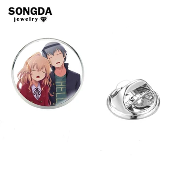 

SONGDA TIGER×DRAGON! Lapel Pin Cute Funny Anime Toradora! Aisaka Taiga Badges Accessories for Clothes Backpack Decoration Brooch