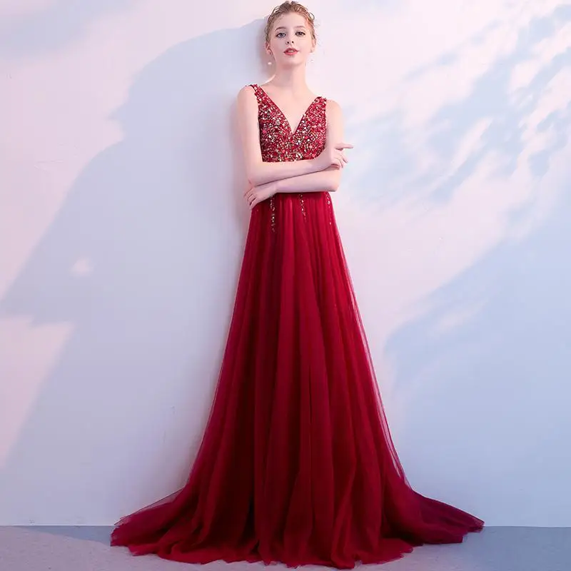 Изысканные стразы, дамское платье для выпускного вечера, Qipao, элегантное, со шлейфом, оболочка, Русалка, халат De Soiree, сексуальное, открытое, халат De Soiree - Цвет: Style 12