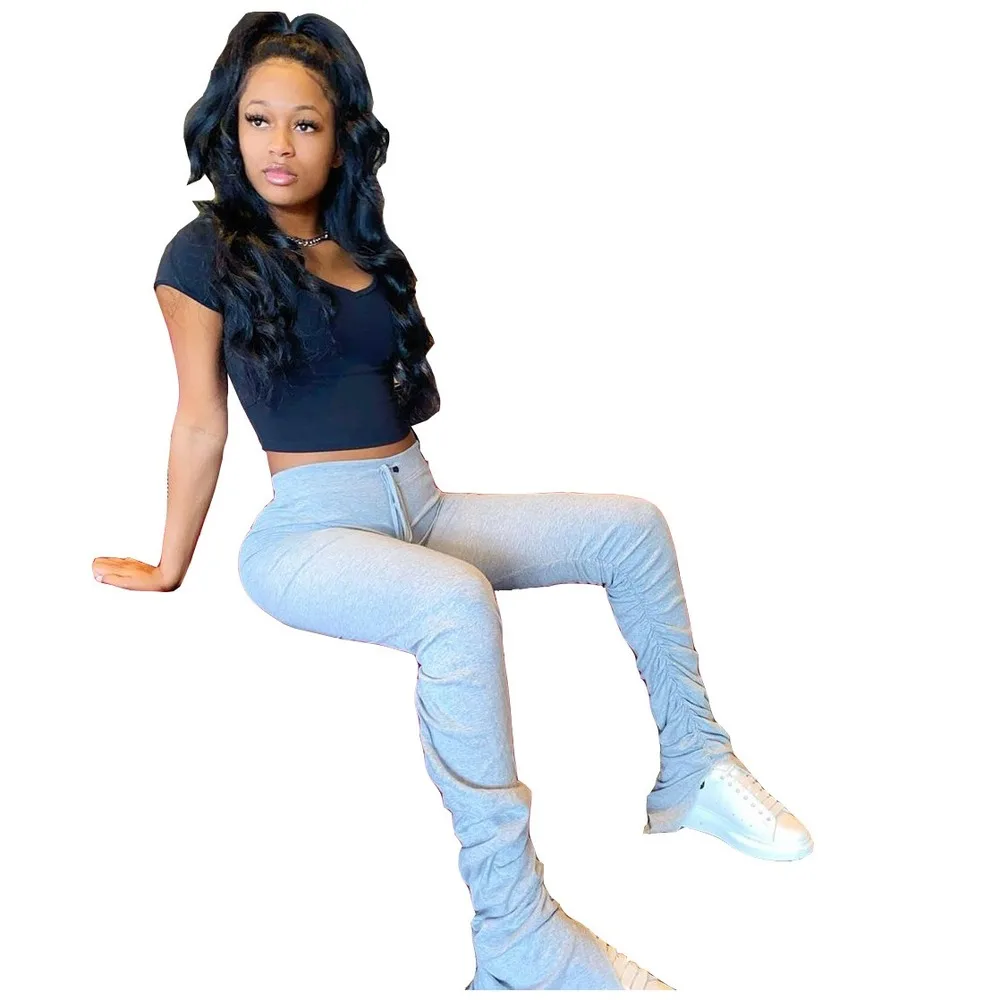 Леггинсы в складку однотонные леггинсы женские спортивные штаны брюки с