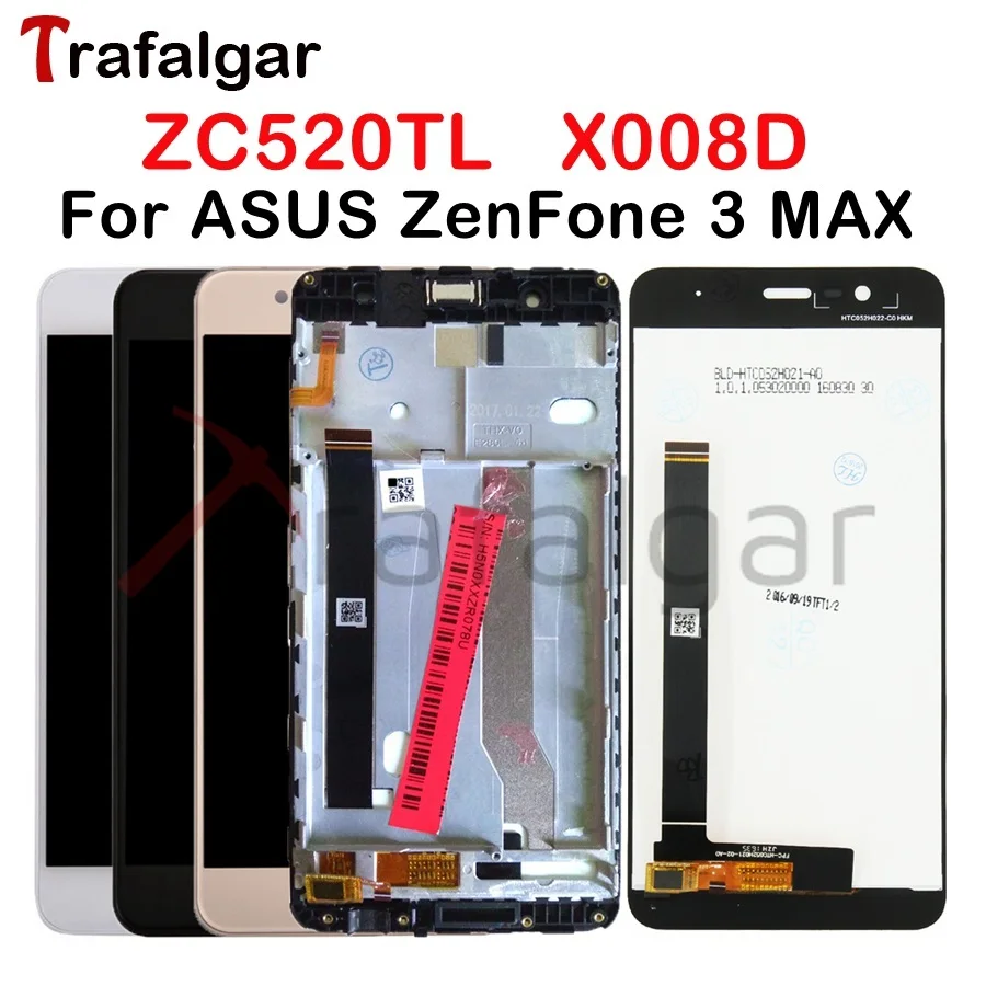 

For 5.2" Asus ZC520TL LCD Display Touch Screen Digitizer For ASUS Zenfone 3 Max ZC520TL LCD With Frame X008D Screen Replacement