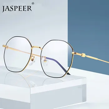 

JASPEER New Anti Blue Light Blocking Glasses Metal Frame Men And Women Computer Goggles Eye Protection Eyewear