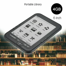 

NEW 6 Inch 4GB Ebook Reader E-Ink Capacitive E Book Light Eink Sn E-Book E-Ink E-Reader MP3 With Case, WMA PDF HTML