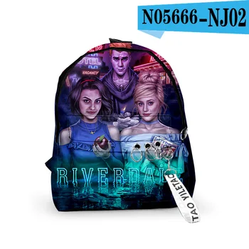 

Riverdale TV Series Backpack School Bags Mochila Travel Bags Ribbon Ring Circle Backpack Small bags For Boys Girls