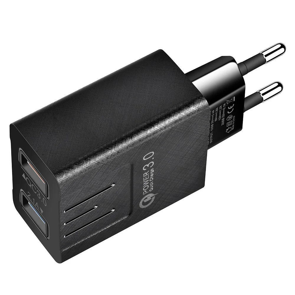 ЕС QC3.0 Dual USB Зарядное устройство Мощность адаптер быстрой зарядки USB адаптер для компьютеров, планшетов и смартфонов на базе для Xiaomi штепсельная вилка европейского стандарта