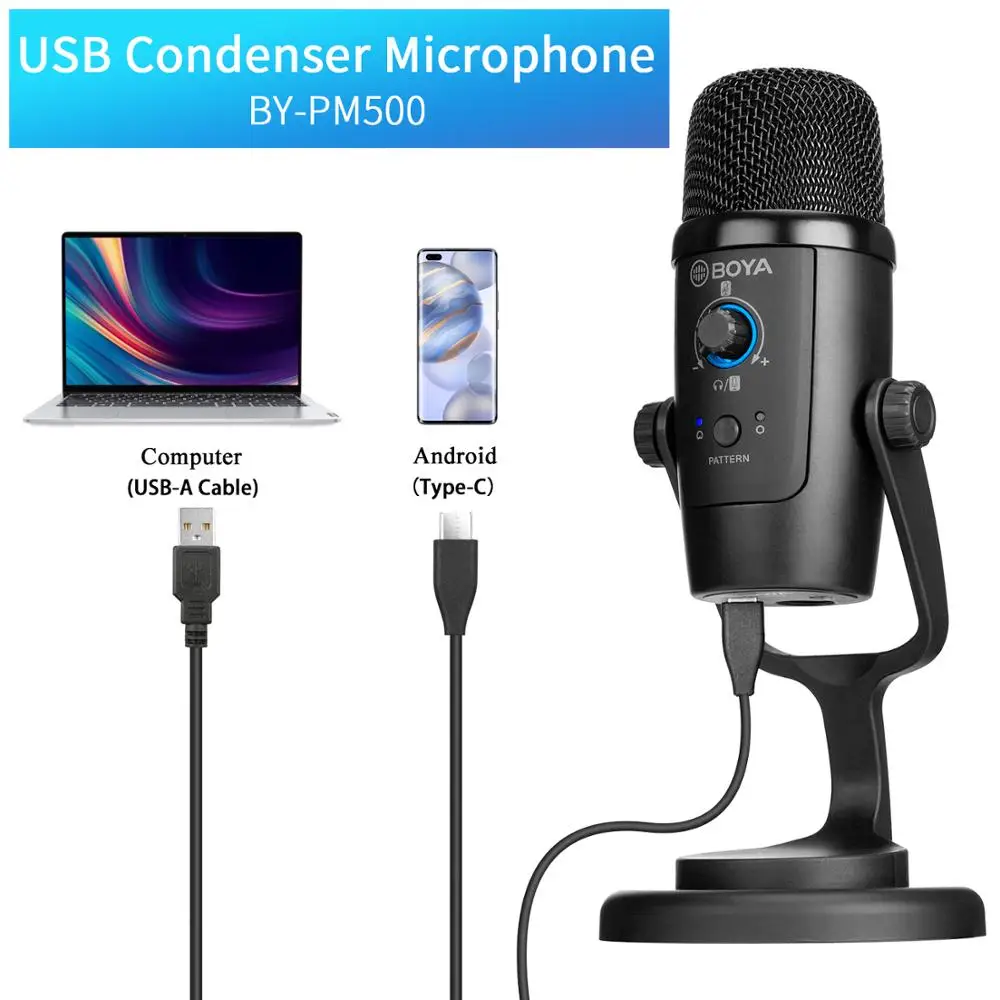 BOYA BY-PM500 USB Microphone Compatible With