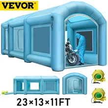 VEVOR-cabina de pintura inflable para coche, sistema de filtro con 2 sopladores para tienda de estacionamiento, funciona con capacidad portátil, 23x13x8 pies