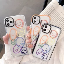 Cute Color Smile Soft Clear Phone Case For iphone 12 mini 11 Pro Max 7 8 plus X XR XS Max SE 2020 Cover Bumper Protective Cases