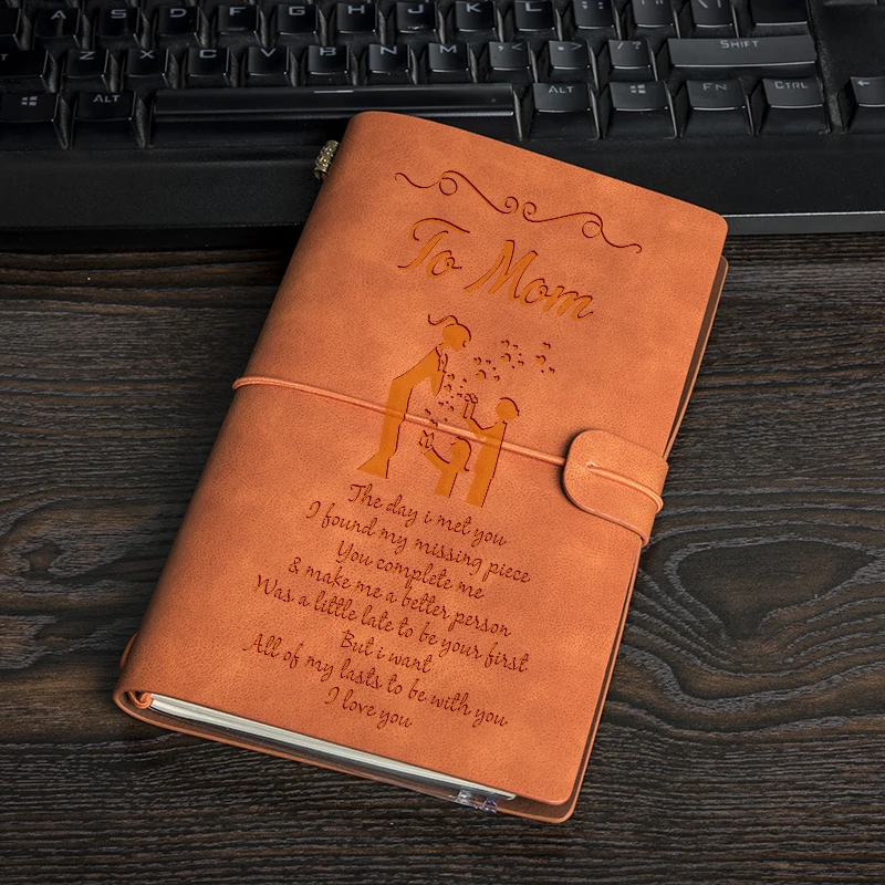 

Customized PU Leather Notebook Daughter Son Journal Gift Diary Book Engrave Gift