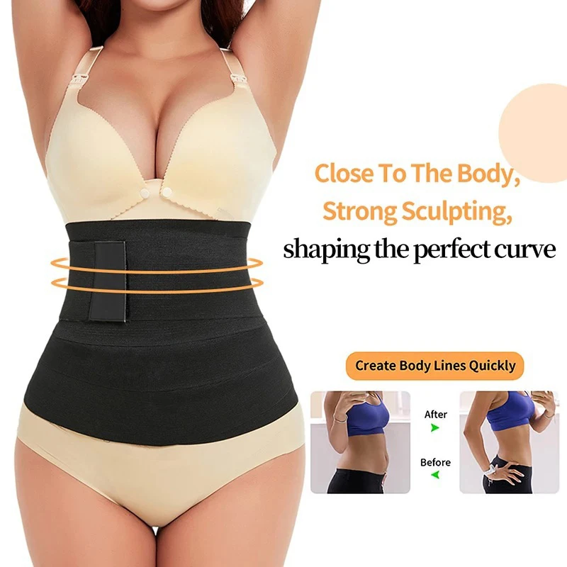 Bandage Wrap Waist Trainer Women Slimming Body Shaper Lose Weight Underwear Waist Trimmer Corset Tops Control Tummy Shaperwear spanx underwear