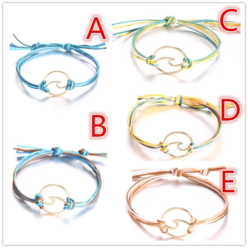 Пляжные браслеты в стиле бохо с воском подарочные украшения Подвески ручной