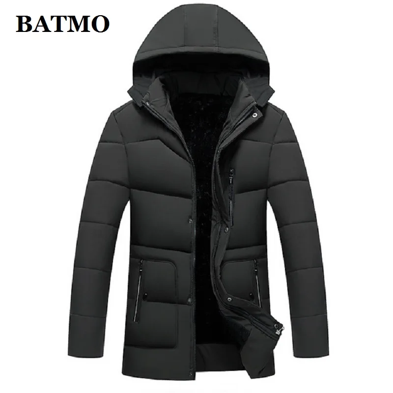 BATMO Новое поступление зимние высококачественные мужские парки с капюшоном, мужские куртки с капюшоном 8801
