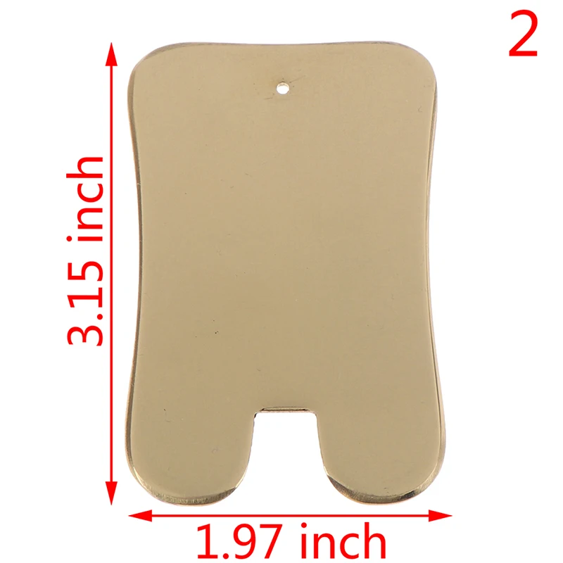 2 Чистая медь латунь Gua Sha доска инструмент для массажа тела Guasha доска для иглоукалывания очищающий массажер инструменты спа скребок для иглоукалывания - Цвет: 2