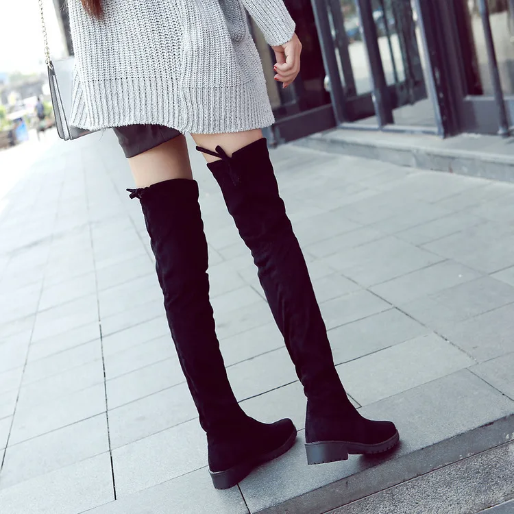 kaitlyn pan women's microsuede high heel over the knee thigh high boots