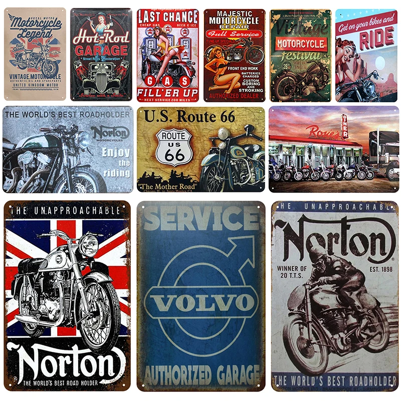 Металлическая вывеска Norton винтажная жестяная Шикарный декор металлические