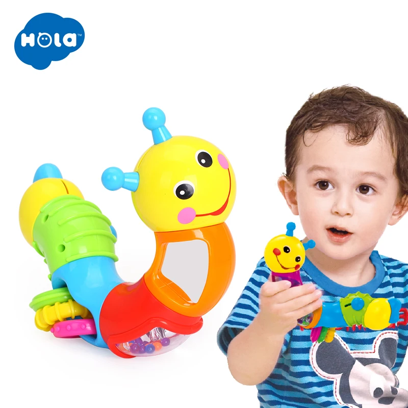 HOLA TOYS 786B детская забавная погремушка игрушечные червяки вставка головоломка