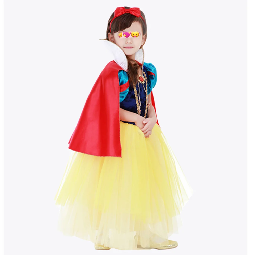 

Girls Dress Snow White Cosplay Costume Kids Princess Dress Up Party Kids Clothes Baby Girl Funny Party Christmas Dress For Girls