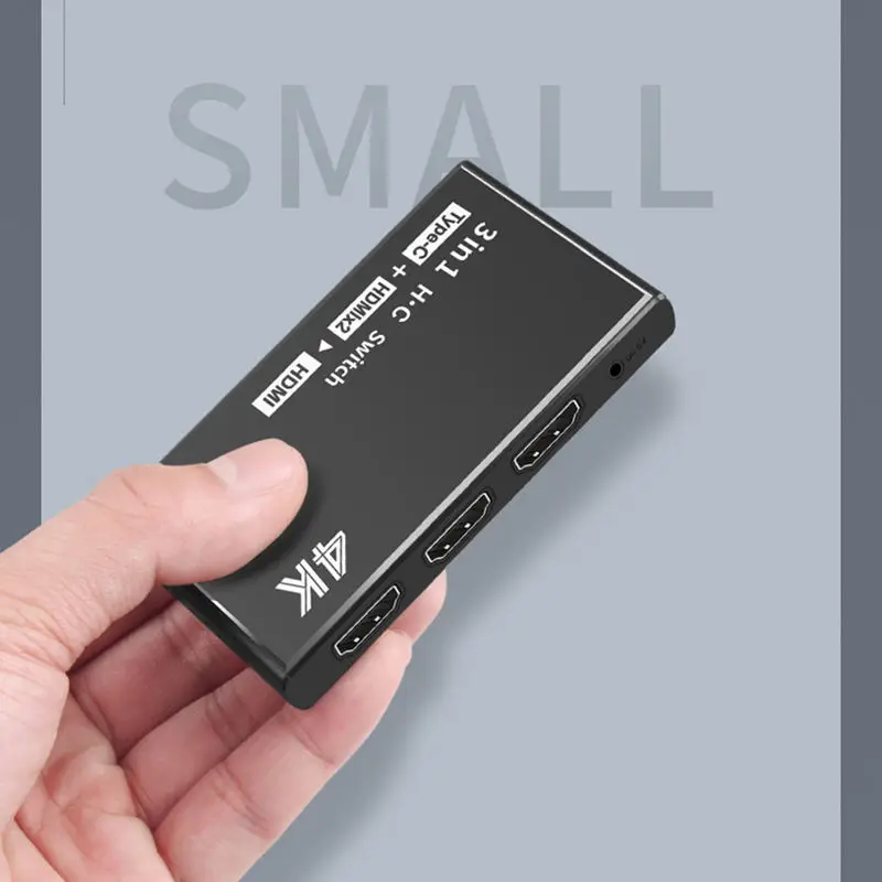 Тип C вход мини Hdmi усилитель переключатель, 1 порт USB C и 3 порта Hdmi 4 к x 2 к коммутатор сплиттер коробка Ultra HD для Macbook_Pro DVD Hd