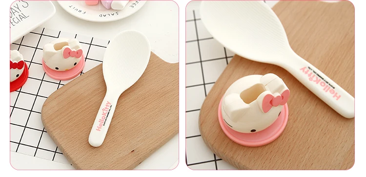 Hello kitty кухонная Милая рисоварка Вертикальная рисовая ложка рисоварка большая Бытовая антипригарная пластиковая Милая кухонная рисовая лопатка