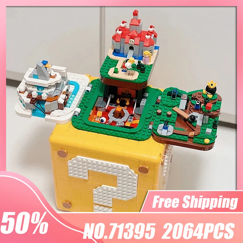 MOC совместимый 71395 Super Marioed 64 вопросительная маркировка модель строительные блоки