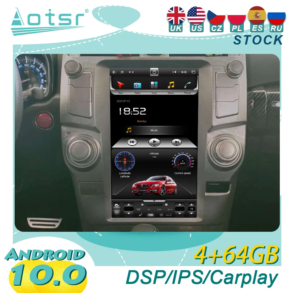 13 6 дюймов для Toyota 4 runner 2009 - 2019 Android 10 0 Tesla Style радио Автомобильный GPS-навигатор