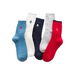 Soft Winter Anti Sweat Socks Airplane Pattern Business Socks for Man