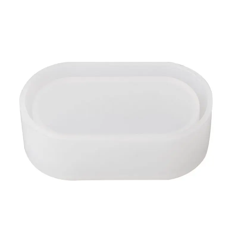 

Long Ellipse Flowerpot Silicone Mould Storage Box DIY Handmade Making Crafts Crystal Epoxy Mold U4LE
