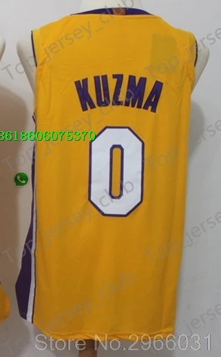 for men A+++ Качественная мужская одежда для взрослых#23 LeBron James 0 Kyle Kuzma 2 Lonzo Ball 14 Brandon Ingram Jersey Los Angeles - Цвет: for men