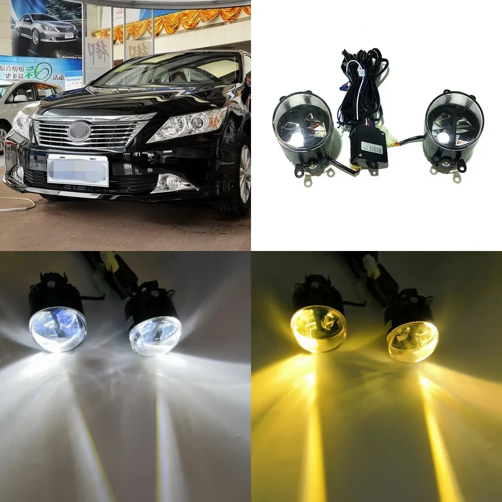 July King 24W бифокальные Противотуманные фары чехол для Toyota Camry Aurion 2007-,6000 K дневные ходовые огни DRL+ дальнего света+ 4300K ближнего света