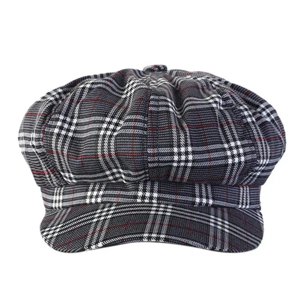 British Retro Lattice Octagonal Cap Painter Hat Bucket Hats Men Women Hunting Fishing Outdoor Cap Fisherman Climbing Hat - Цвет: SH