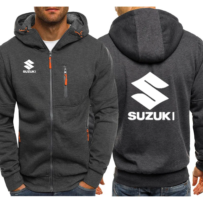Куртка Для мужчин автомобиль Suzuki Логотип печати Повседневное в стиле «хип-хоп» Толстовка Harajuku толстовки с капюшоном мужская молния толстовки человек одежда с капюшоном - Цвет: 03