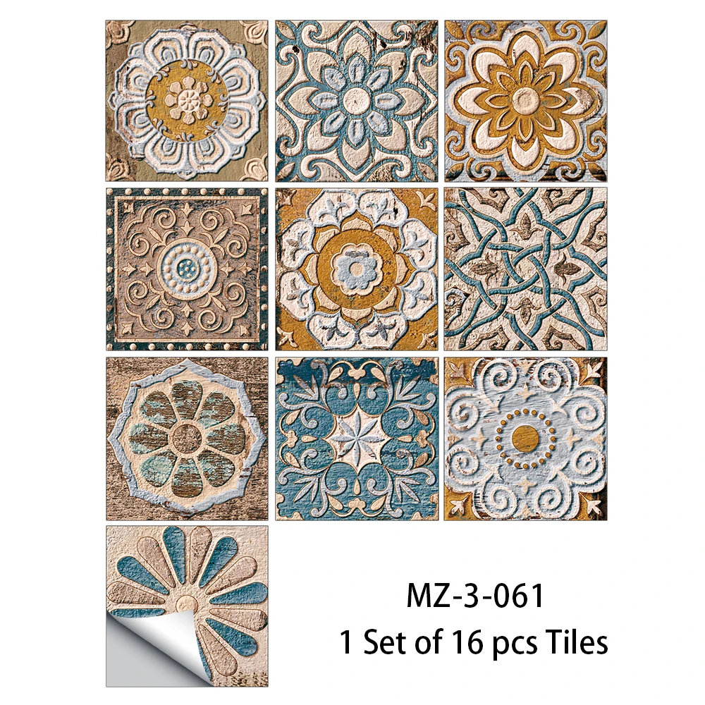 thumbnail image 1 of Juego de 10 piezas de azulejos de mármol crema esmerilado, adhesivos para pared, suelo, cocina, baño, renovación del hogar, papel tapiz antideslizante, calcomanías de pared beige, 1 of 5