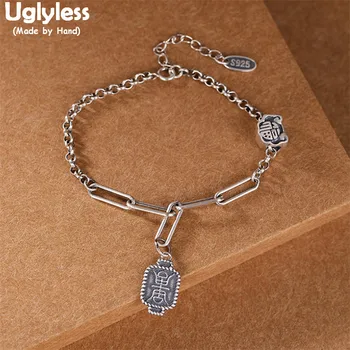

Uglyless Designer Pins Chains Bracelets for Women China Chic Thai Silver Fu Wan Lantern Bracelet 925 Silver Ethnic Dress Jewelry