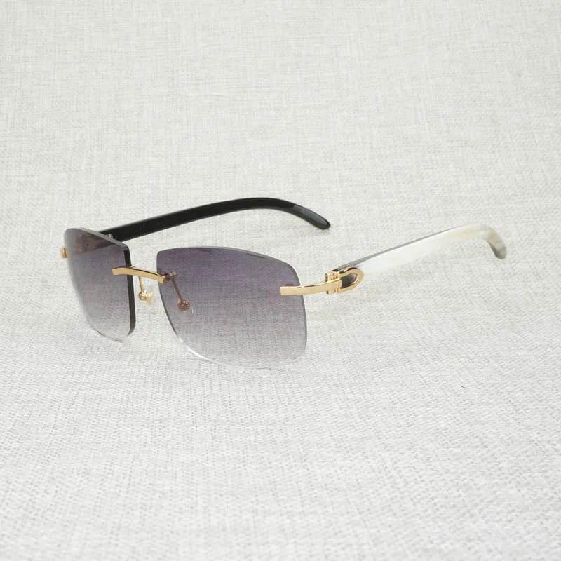 rimless buffalo horn glasses