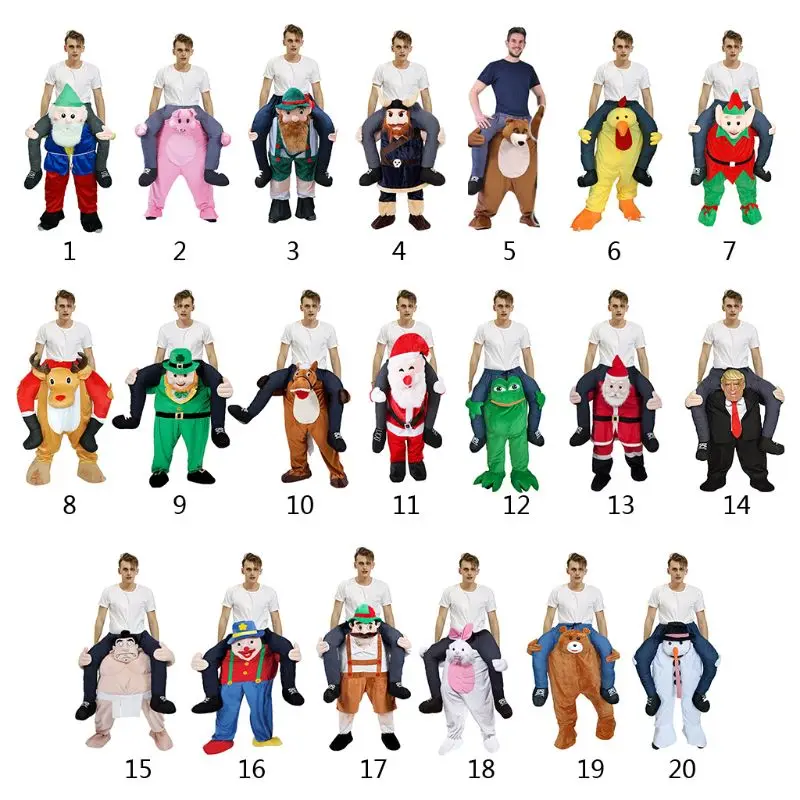 Unisex Funny Piggy Back Cosplay Costume Christmas Halloween Animal Ride-On Pants Y1AC