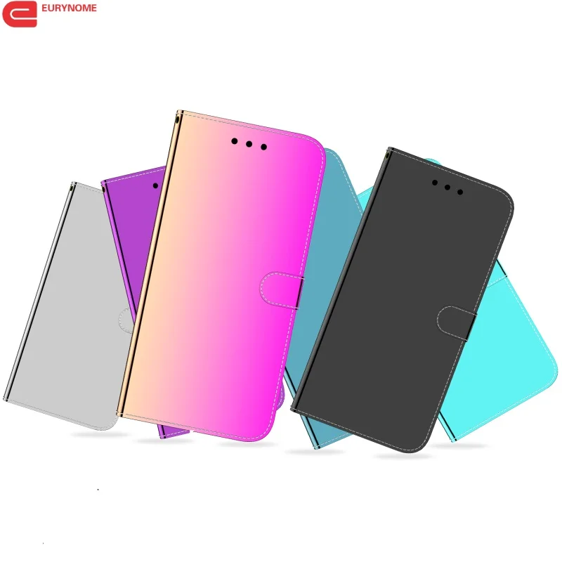Чехол книжка для Xiaomi Redmi Note 8 Pro 7 9 9A 9C 9S противоударный зеркальный Магнитный чехол