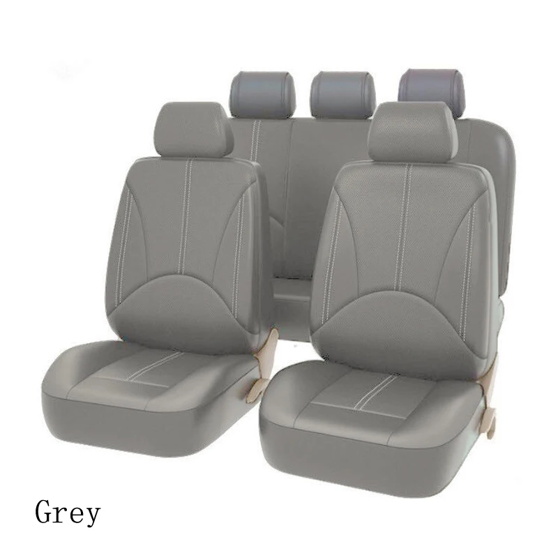 Car Seat Covers Set Universal PU Leather Auto Seat Cover Protector Chair Car-Styling Accessories