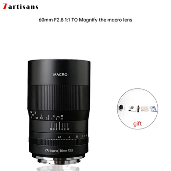 

7artisans 60mm f2.8 1:1 magnification macro lens is suitable for the Canon EOSM EOSR E Fuji M43 nikon z Mount